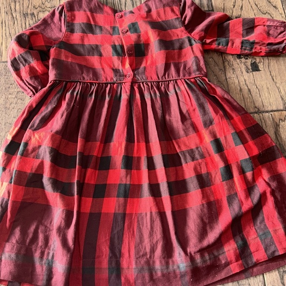 Gorgeous Authentic Burberry Girls Red Classic Print Dress Sz 8Y - Picture 8 of 10